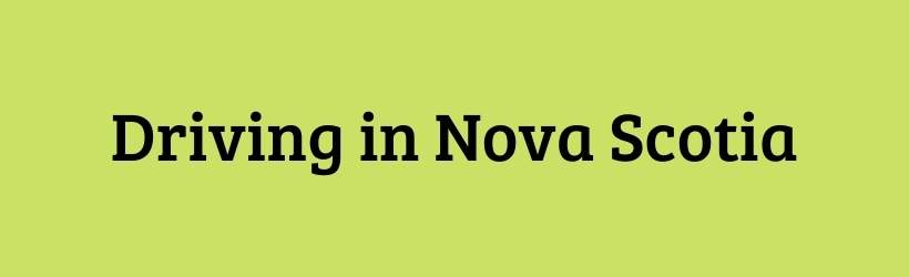 Driving in Nova Scotia