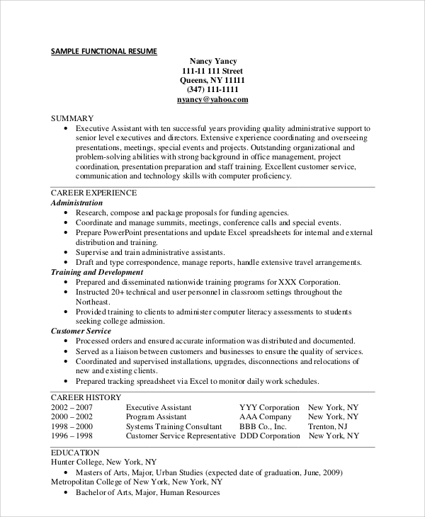 Blended Resumé